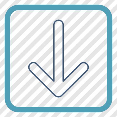 Vektör simgesi bir çerçeve içinde aşağı ok