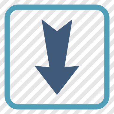 Vektör simgesi bir çerçeve içinde aşağı ok