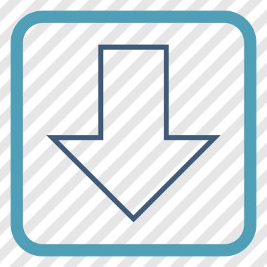 Vektör simgesi bir çerçeve içinde aşağı ok