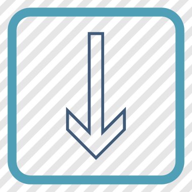 Vektör simgesi bir çerçeve içinde aşağı ok