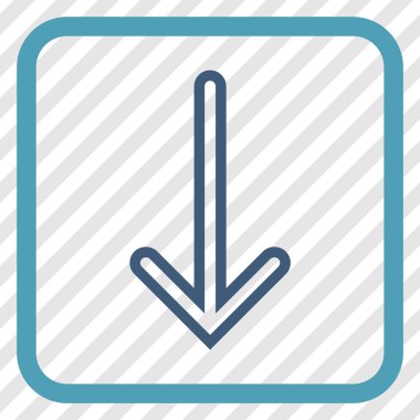 Vektör simgesi bir çerçeve içinde aşağı ok