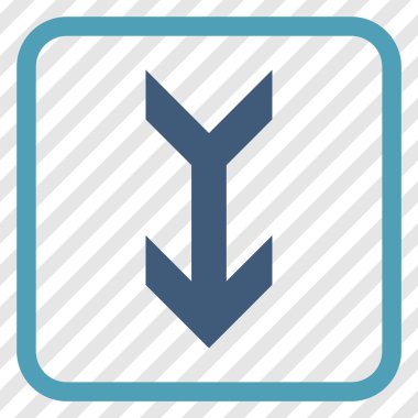 Vektör simgesi bir çerçeve içinde aşağı ok