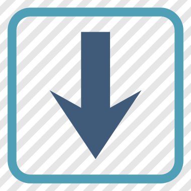 Vektör simgesi bir çerçeve içinde aşağı ok