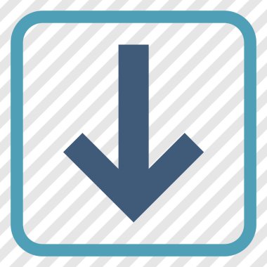 Vektör simgesi bir çerçeve içinde aşağı ok