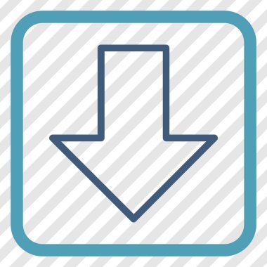 Vektör simgesi bir çerçeve içinde aşağı ok