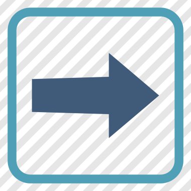 Ok sağ vektör simgesi bir çerçeve içinde