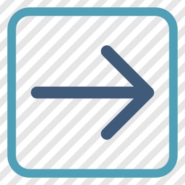 Ok sağ vektör simgesi bir çerçeve içinde