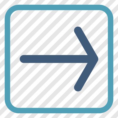 Ok sağ vektör simgesi bir çerçeve içinde