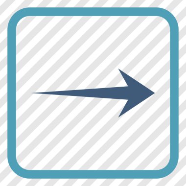 Ok sağ vektör simgesi bir çerçeve içinde