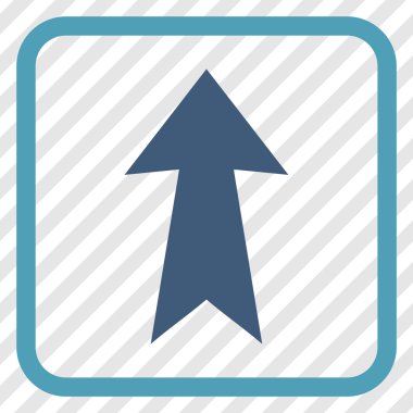 Vektör simgesi bir çerçeve içinde yukarı ok