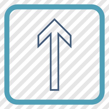 Vektör simgesi bir çerçeve içinde yukarı ok