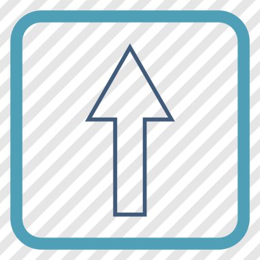 Vektör simgesi bir çerçeve içinde yukarı ok