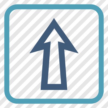 Vektör simgesi bir çerçeve içinde yukarı ok