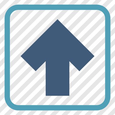 Vektör simgesi bir çerçeve içinde yukarı ok