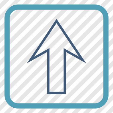 Vektör simgesi bir çerçeve içinde yukarı ok