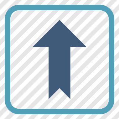 Vektör simgesi bir çerçeve içinde yukarı ok