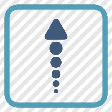 Vektör simgesi bir çerçeve içinde yukarı ok