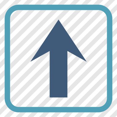 Vektör simgesi bir çerçeve içinde yukarı ok