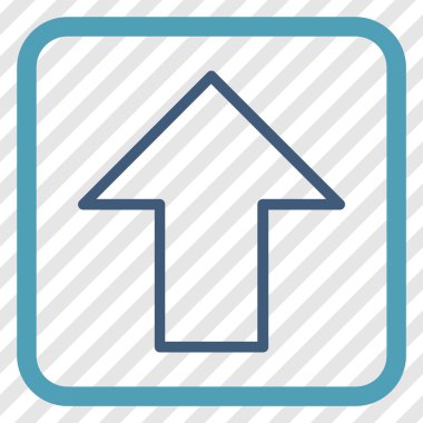 Vektör simgesi bir çerçeve içinde yukarı ok