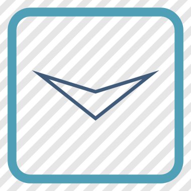 Vektör simgesi bir çerçeve içinde aşağı ok ucu