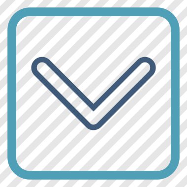 Vektör simgesi bir çerçeve içinde aşağı ok ucu