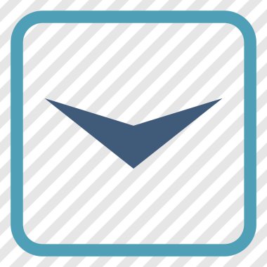 Vektör simgesi bir çerçeve içinde aşağı ok ucu