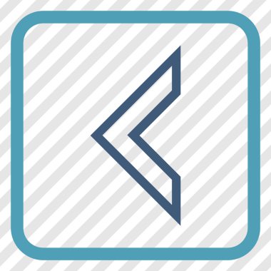 Ok ucu sol vektör simgesi bir çerçeve içinde