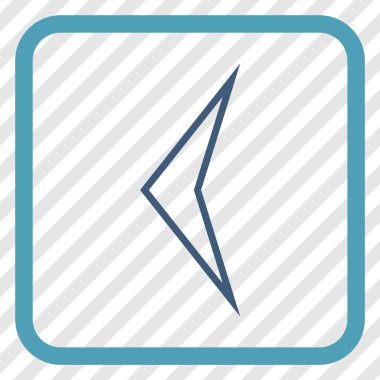 Ok ucu sol vektör simgesi bir çerçeve içinde