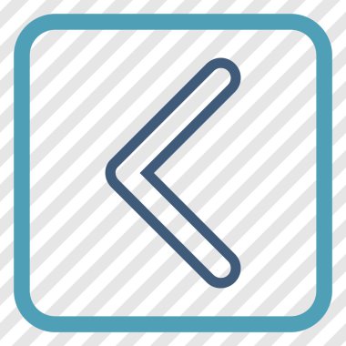 Ok ucu sol vektör simgesi bir çerçeve içinde