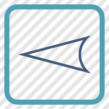 Ok ucu sol vektör simgesi bir çerçeve içinde