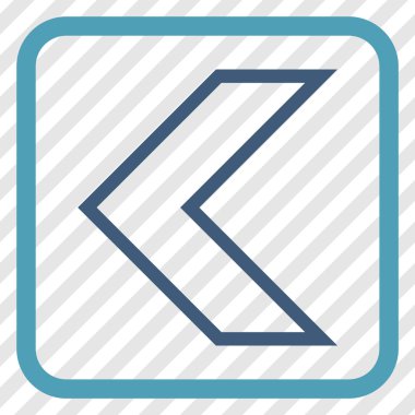 Ok ucu sol vektör simgesi bir çerçeve içinde