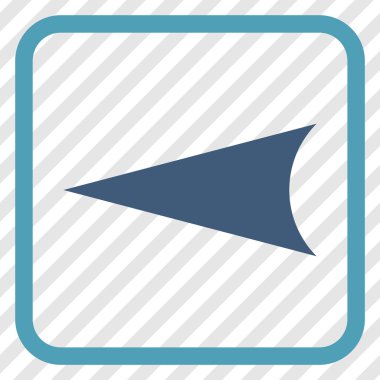 Ok ucu sol vektör simgesi bir çerçeve içinde