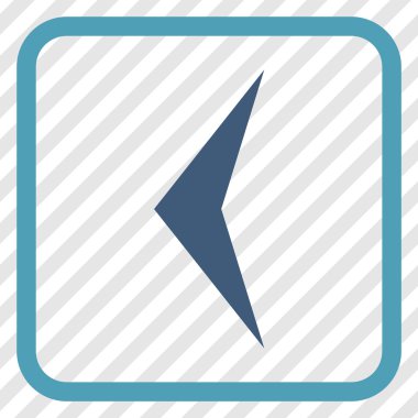 Ok ucu sol vektör simgesi bir çerçeve içinde