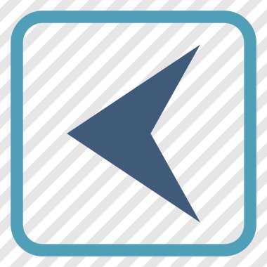 Ok ucu sol vektör simgesi bir çerçeve içinde