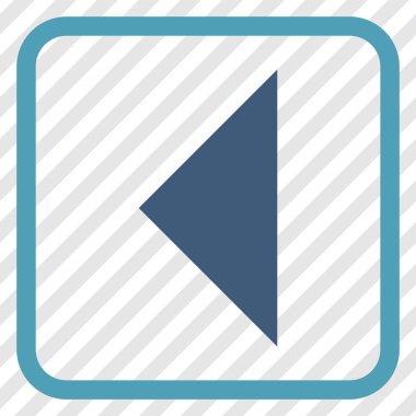 Ok ucu sol vektör simgesi bir çerçeve içinde