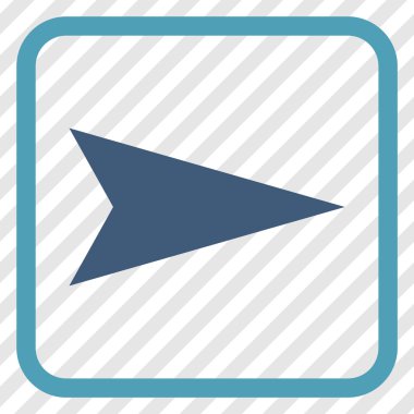 Ok ucu doğru vektör simgesi bir çerçeve içinde