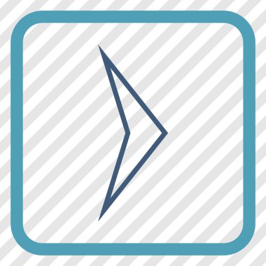 Ok ucu doğru vektör simgesi bir çerçeve içinde