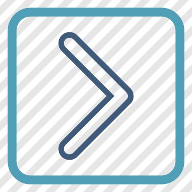 Ok ucu doğru vektör simgesi bir çerçeve içinde