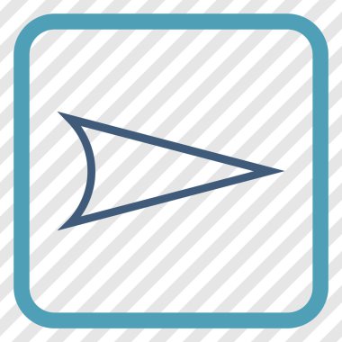 Ok ucu doğru vektör simgesi bir çerçeve içinde