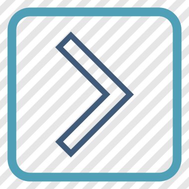 Ok ucu doğru vektör simgesi bir çerçeve içinde