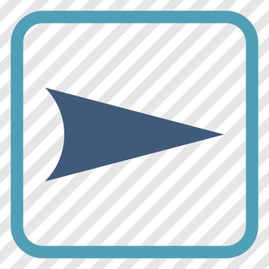 Ok ucu doğru vektör simgesi bir çerçeve içinde