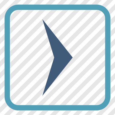 Ok ucu doğru vektör simgesi bir çerçeve içinde