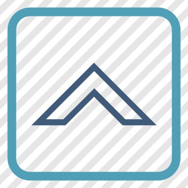 Vektör simgesi bir çerçeve içinde yukarı ok ucu