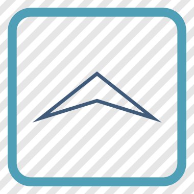 Vektör simgesi bir çerçeve içinde yukarı ok ucu