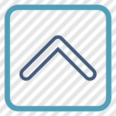 Vektör simgesi bir çerçeve içinde yukarı ok ucu