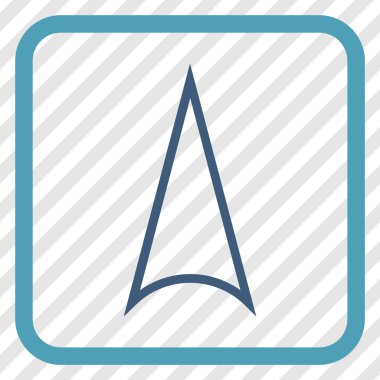 Vektör simgesi bir çerçeve içinde yukarı ok ucu