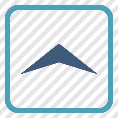 Vektör simgesi bir çerçeve içinde yukarı ok ucu