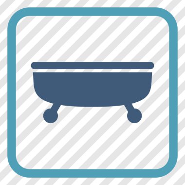 Küvet vektör simgesi bir çerçeve içinde