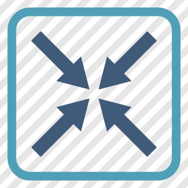 Merkezi oklar bir çerçeve içinde simge vektör