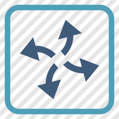 Santrifüj oklar bir çerçeve içinde simge vektör